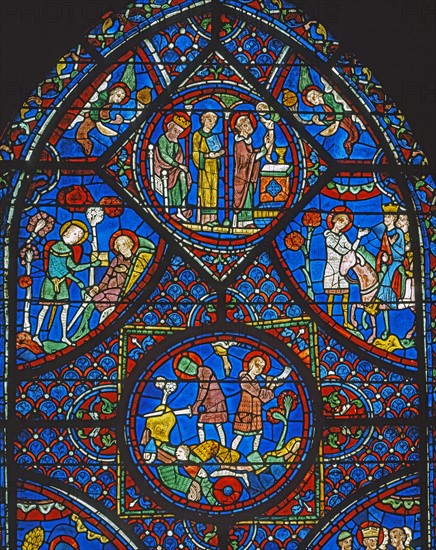 Vitrail de la cathédrale Notre-Dame de Chartres.