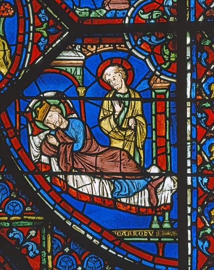 Vitrail de la cathédrale Notre-Dame de Chartres.