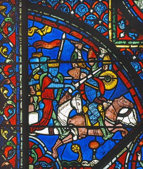 Vitrail de la cathédrale Notre-Dame de Chartres.