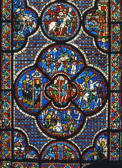 Vitrail de la cathédrale Notre-Dame de Chartres.