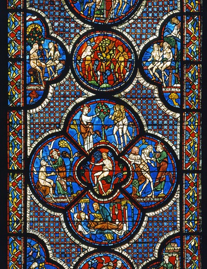 Vitrail de la cathédrale Notre-Dame de Chartres.