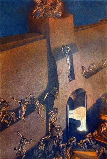 "La Divine Comédie", l'Enfer : L'ange envoyé par Dieu ouvre à Dante et Virgile les portes de la ville enflammée de Dité