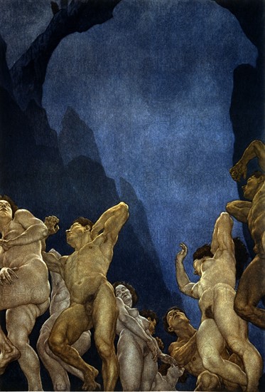 "La Divine Comédie", l'Enfer : les Adulateurs, plongés dans le fleuve de fumier