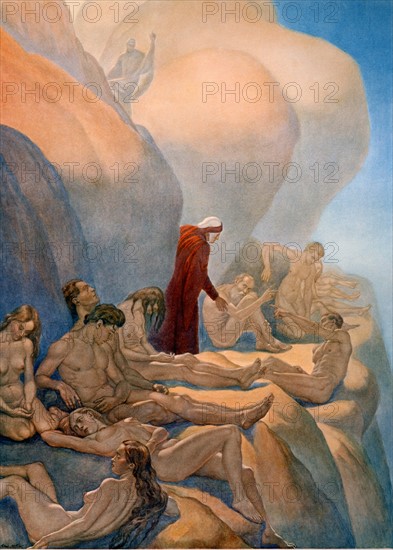 "The Divine Comedy", Purgatorio: Dante's meeting with the slow souls