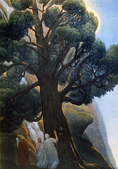 "The Divine Comedy", Purgatorio: Dante and Virgil near the tree of temptation