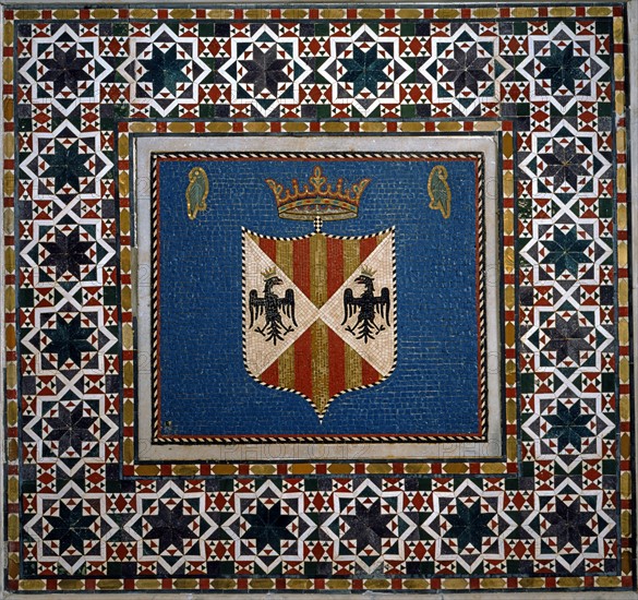 Trône royal de la chapelle palatine de Palerme (détail)
