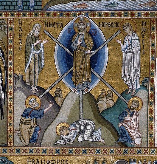La Transfiguration. Mosaïque de la chapelle palatine de Palerme
