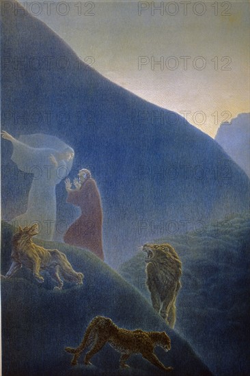 "The Divine Comedy", Inferno: Dante and Virgil attacked by three beasts