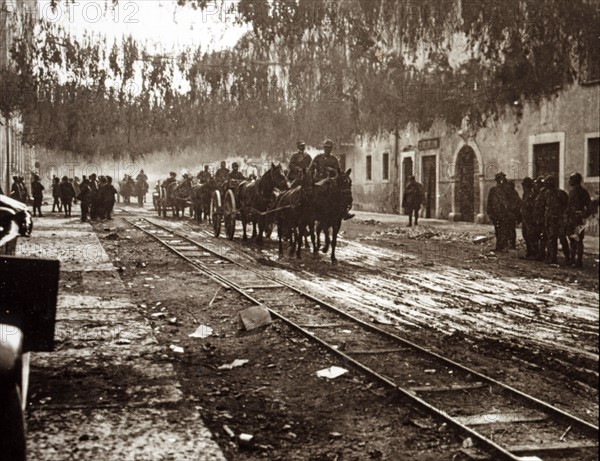 Troupes italiennes à Rovereto en 1918
