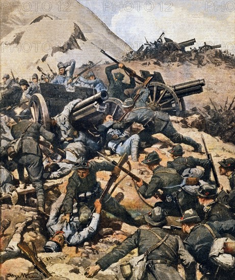 Les combats entre Italiens et Autrichiens pour la conquête de Malga Fossetta en 1916