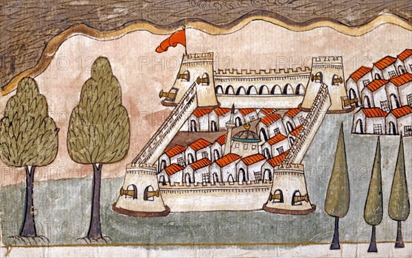 The two fortresses on each side of the Bosphorus