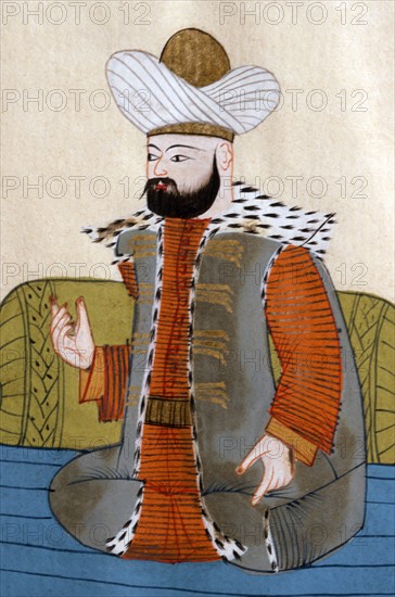 Bayezid 1er, sultan de l'Empire Ottoman de 1389 à 1402 (détail)