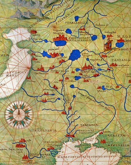 Carte de la Russie et du Moyen Orient