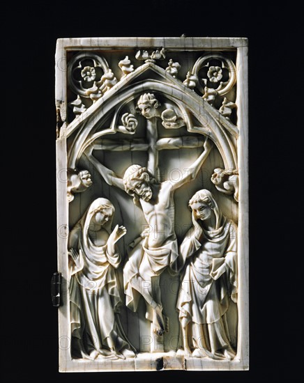 Ivory sheet representing Christ on the Cross