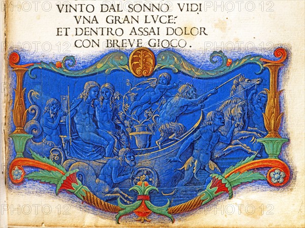 Incipit of the Petrarch Trionfi