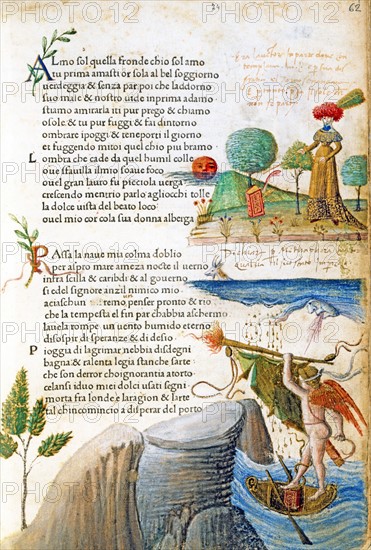 Illustration des "Canzoniere e Trionfi" de Pétrarque