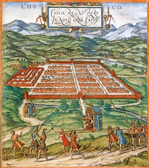 Plan de l'antique cité de Cuzco