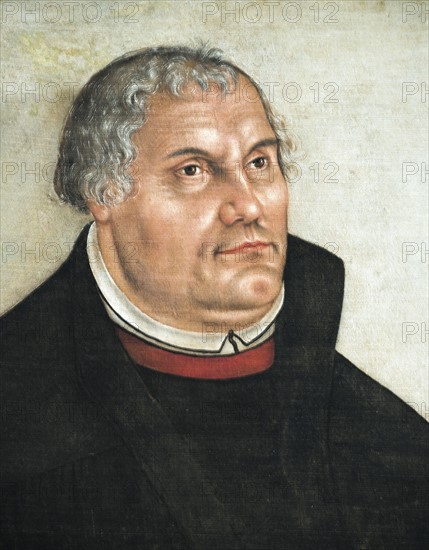 Cranach le Jeune, Portrait de Martin Luther (détail)