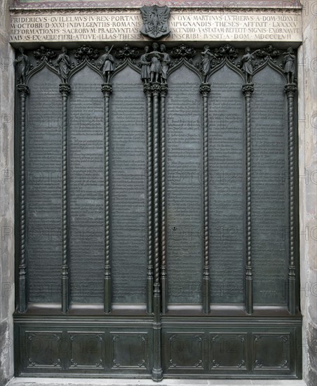 Portail de la Schlosskirche de Wittemberg (détail)