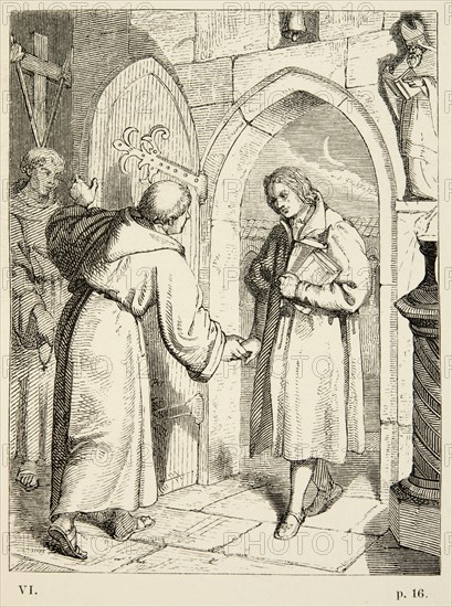 The life of Martin Luther: Martin Luther at the Augustinian Hermit Monastery in Erfurt on July 17, 1505