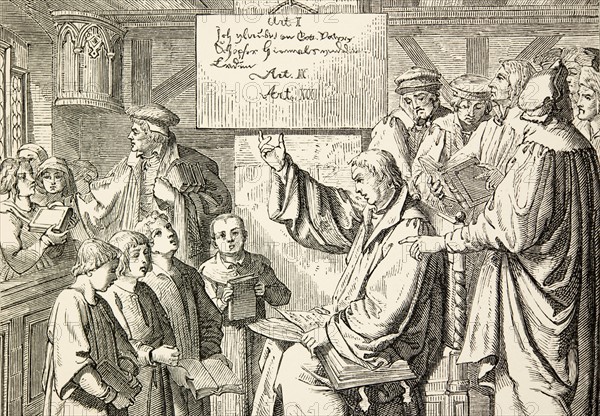 La vie de Martin Luther : Introduction du cathéchisme à l'école