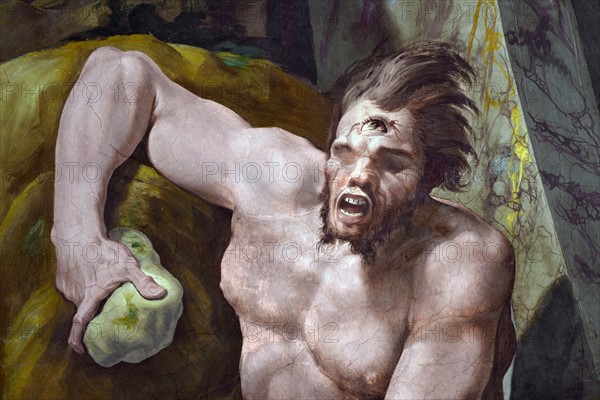 Tibaldi, Ulysses and his companions flee the cave of the Cyclops Polyphemus (detail)