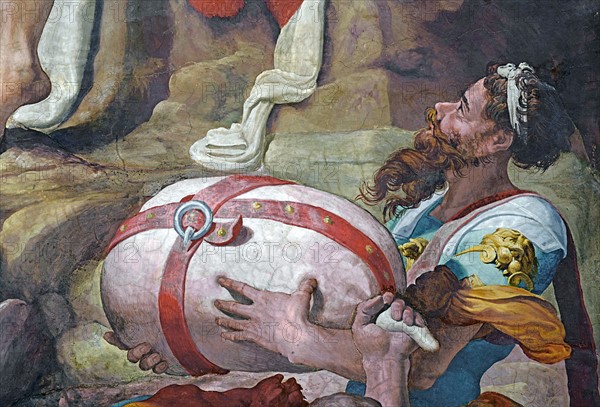 Tibaldi, Aeolus gives off the winds to Ulysses (detail)