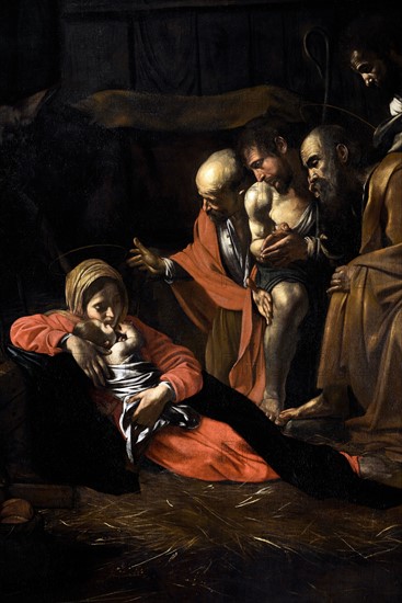 Caravage, L'Adoration des Bergers (détail)