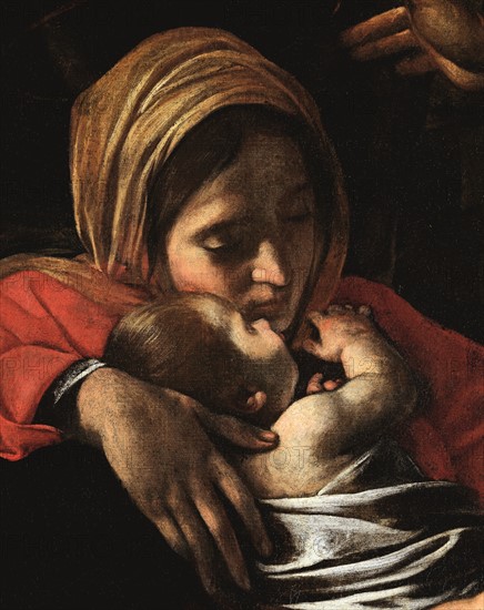 Caravaggio, Adoration of the Shepherds (detail)