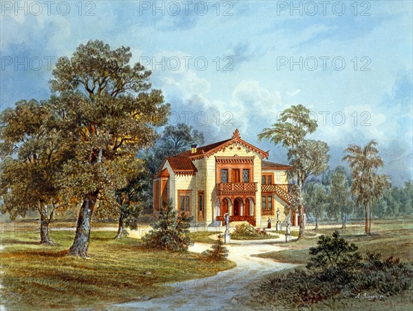 Alberto Rieger, Vue du chalet "Villa Revoltella"