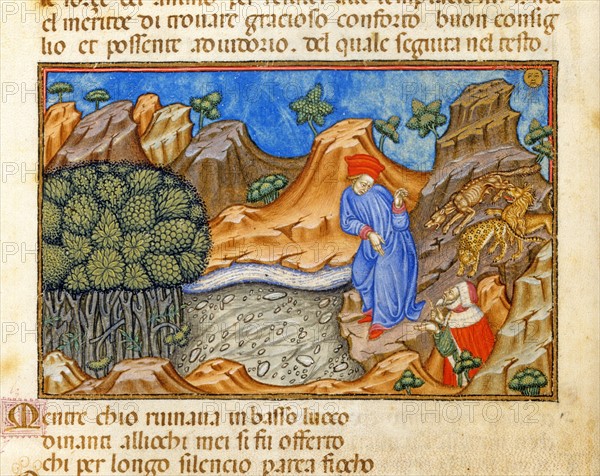 The Divine Comedy, Hell: Dante meets with Virgil
