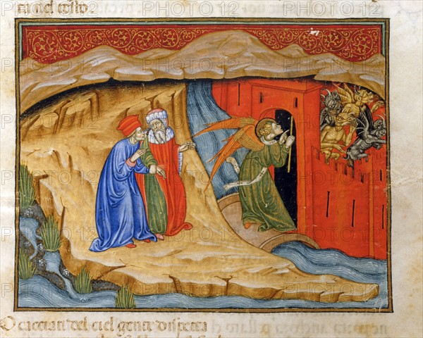 The Divine Comedy, Hell: Dante and Virgil meet the Angel at the gate of the City of Dis