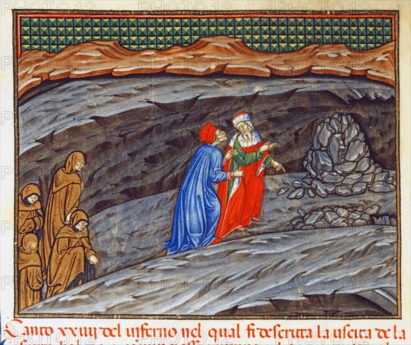 The Divine Comedy, Hell: Dante and Virgil among the Hypocrites