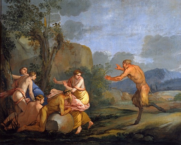 Giulio Carpioni, Quatre nymphes, divinité de la rivière et un satyre