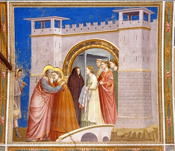Giotto, Joachim and Anne Meeting at the Golden Gate