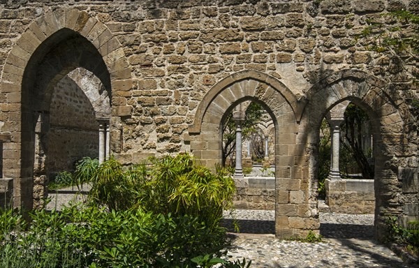 Cloître de l'église San Giovanni degli Eremiti à Palerme