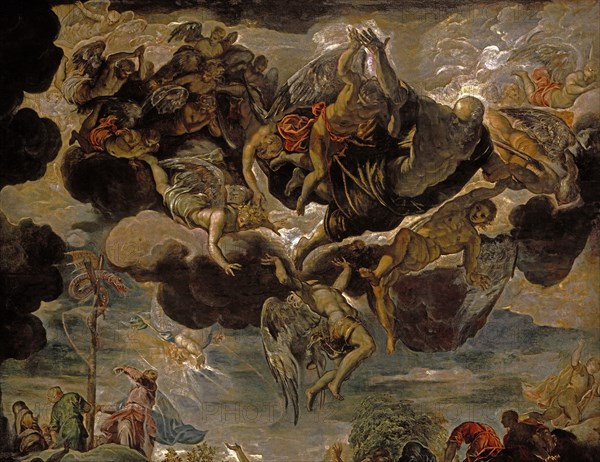 Tintoretto, L'Erection du serpent de bronze (détail)