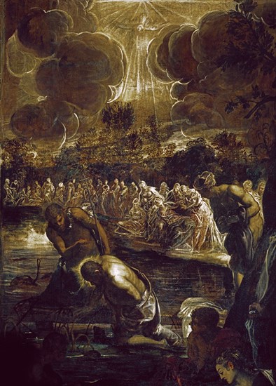 Tintoretto, The Baptism (Detail)