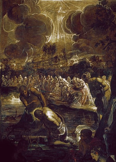 Tintoretto, Le Baptême du Christ (détail)