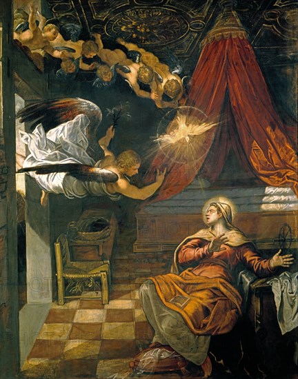 Tintoretto, Annunciation (Detail)