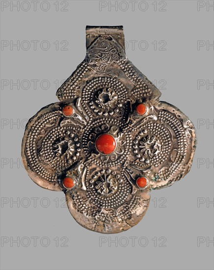 Pendentif marocain en argent et corail