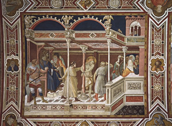 Lorenzetti, Flagellation of Christ. Christ at the Column