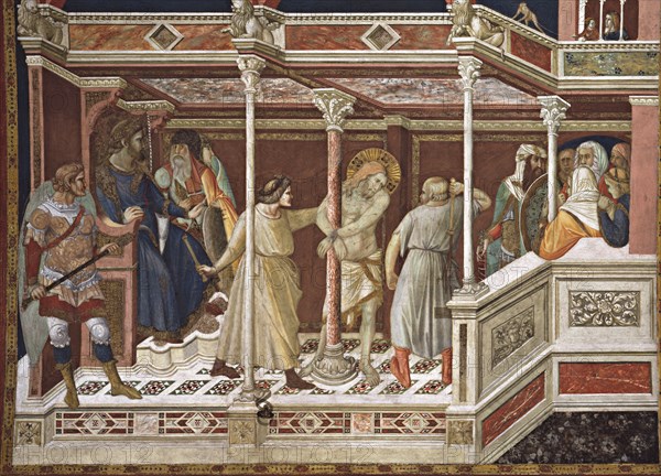 Lorenzetti, La Flagellation du Christ. Le Christ à la Colonne