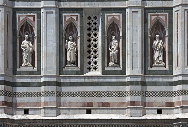 Détail du campanile de Florence (Italie)