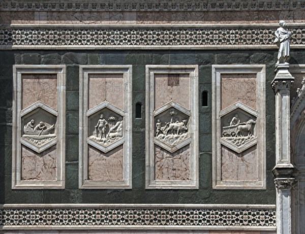 Détail du campanile de Florence (Italie)