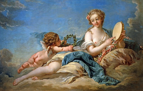 François Boucher et atelier, Erato, muse de la poésie amoureuse