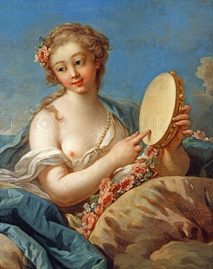 François Boucher et atelier, Erato, muse de la poésie amoureuse (détail)