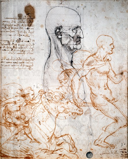 Facsimile d'un dessin de Léonard de Vinci