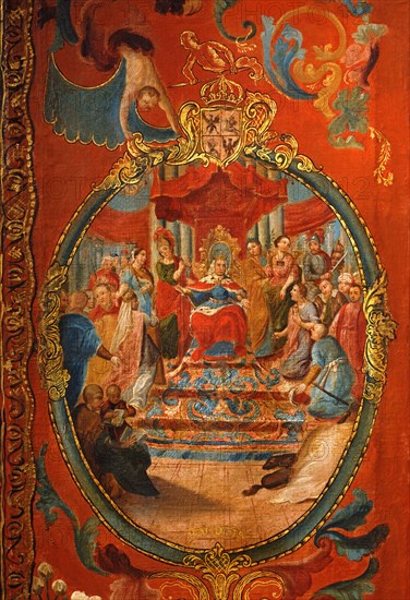 Folding screen with allegory of European nations (detail)