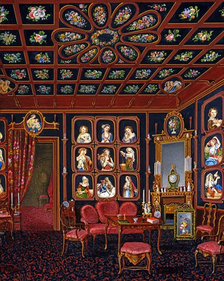 Germano Prosdocimi, Conversation room of the Villa Lazarovich in Trieste (detail)